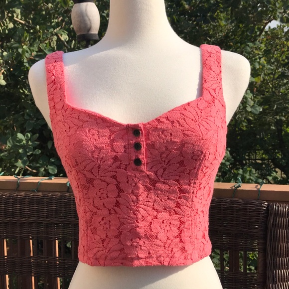 Miss Chievous Tops - Small lace crop top